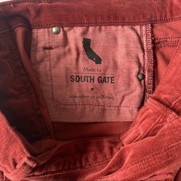 Adriano Goldschmied Ag 'The Stevie' Slim Straight Corduroy Pants in Rust size 29 - Picture 10 of 12